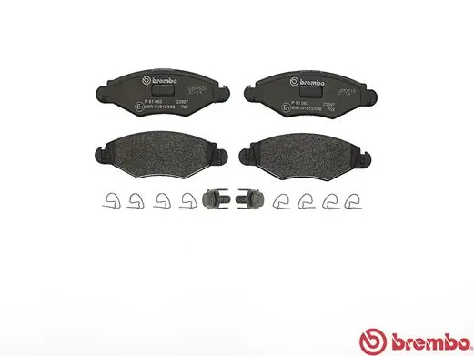 P61063 Brembo Sapatas do freio dianteiras de disco