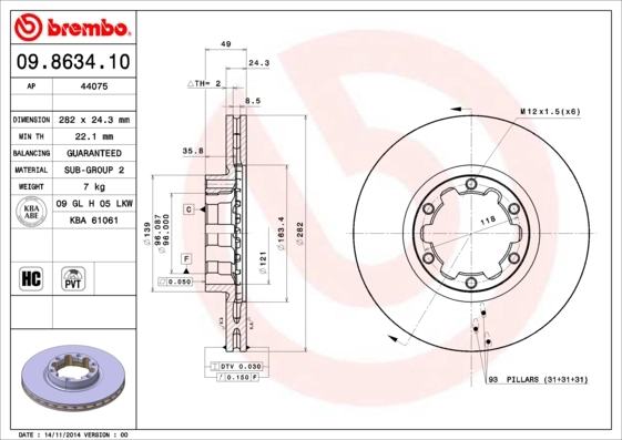 09863410 Brembo