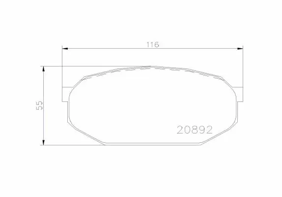 0446504020 Toyota Sapatas do freio dianteiras de disco