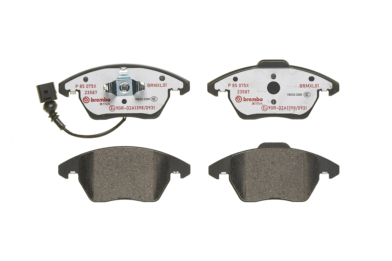 P85075X Brembo Sapatas do freio dianteiras de disco