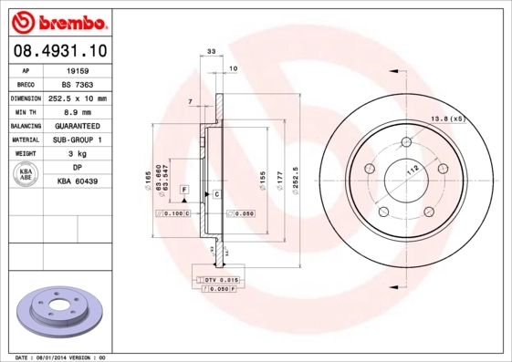 08493110 Brembo
