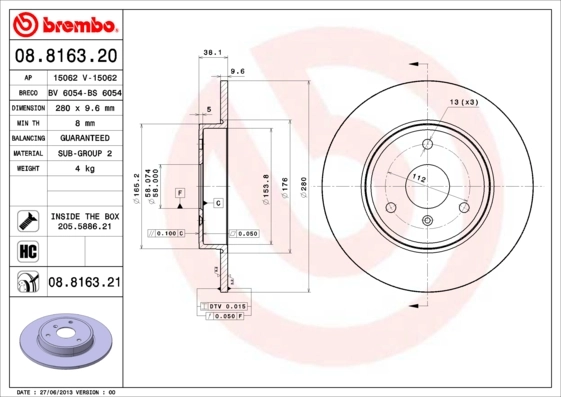 08816321 Brembo