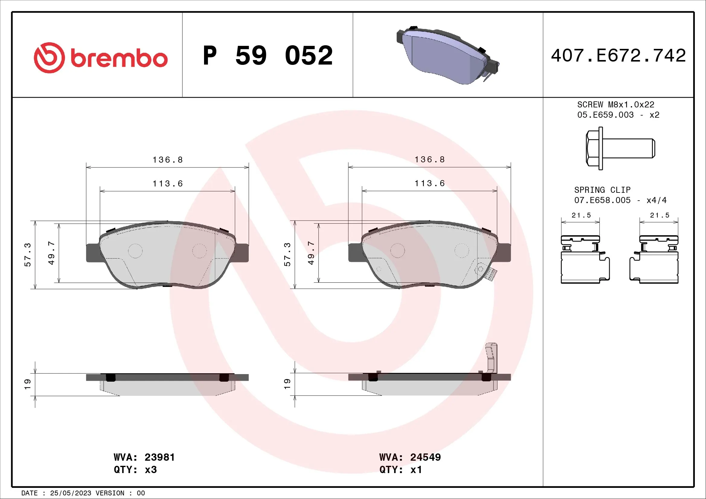 P59052 Brembo
