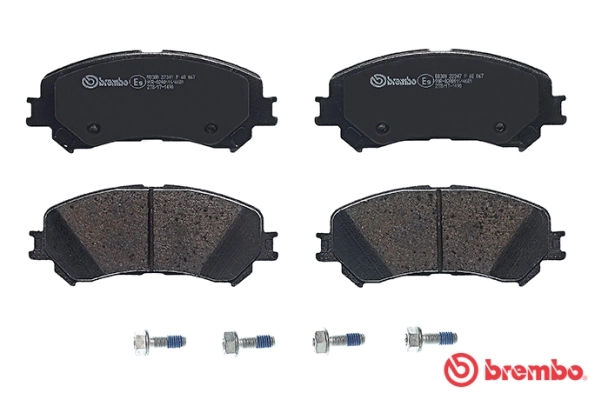 P68067 Brembo Sapatas do freio dianteiras de disco