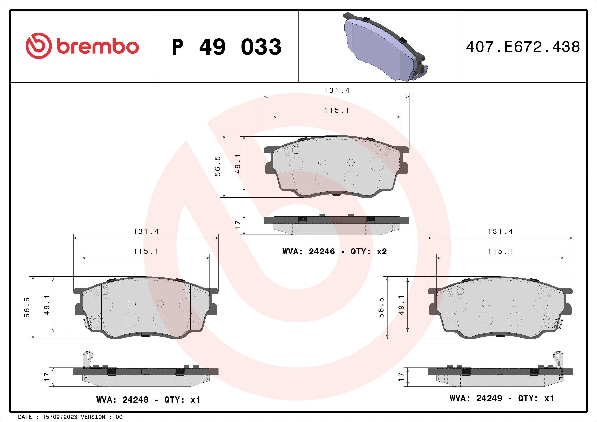 P49033 Brembo