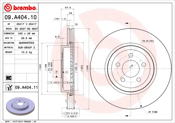09A40411 Brembo