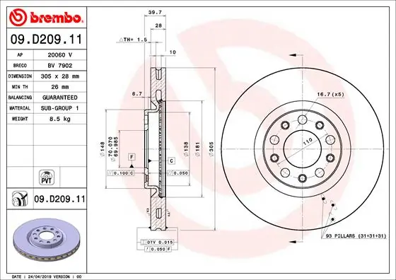 09D20911 Brembo