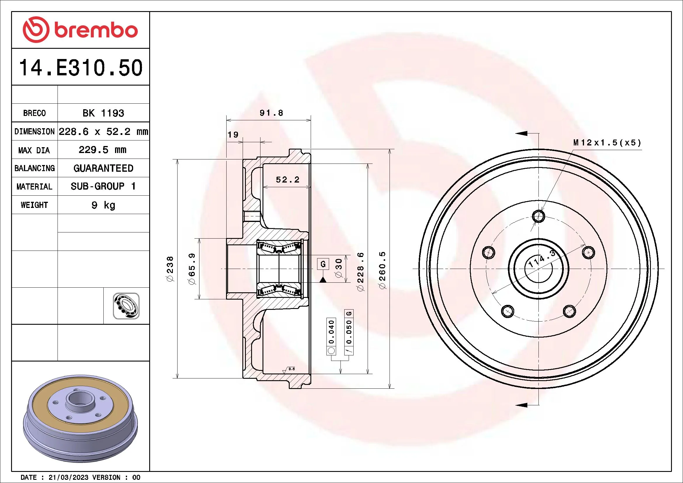 14E31050 Brembo