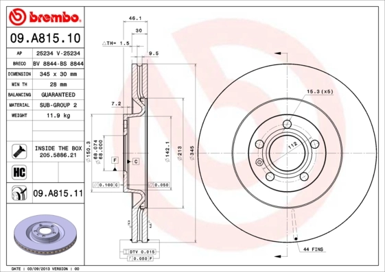09A81511 Brembo