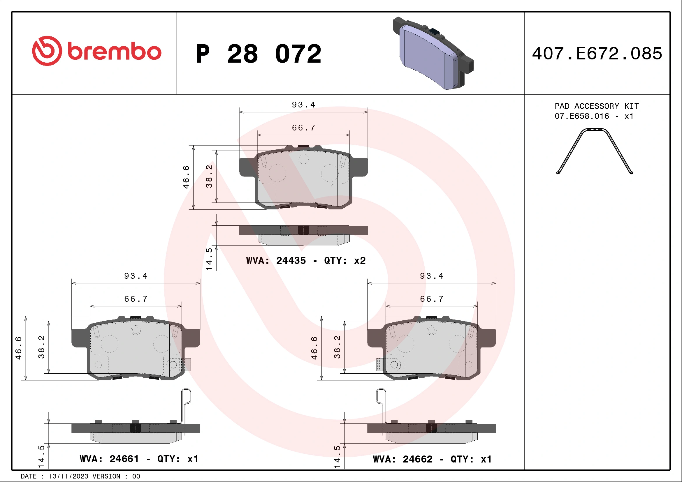 P28072 Brembo
