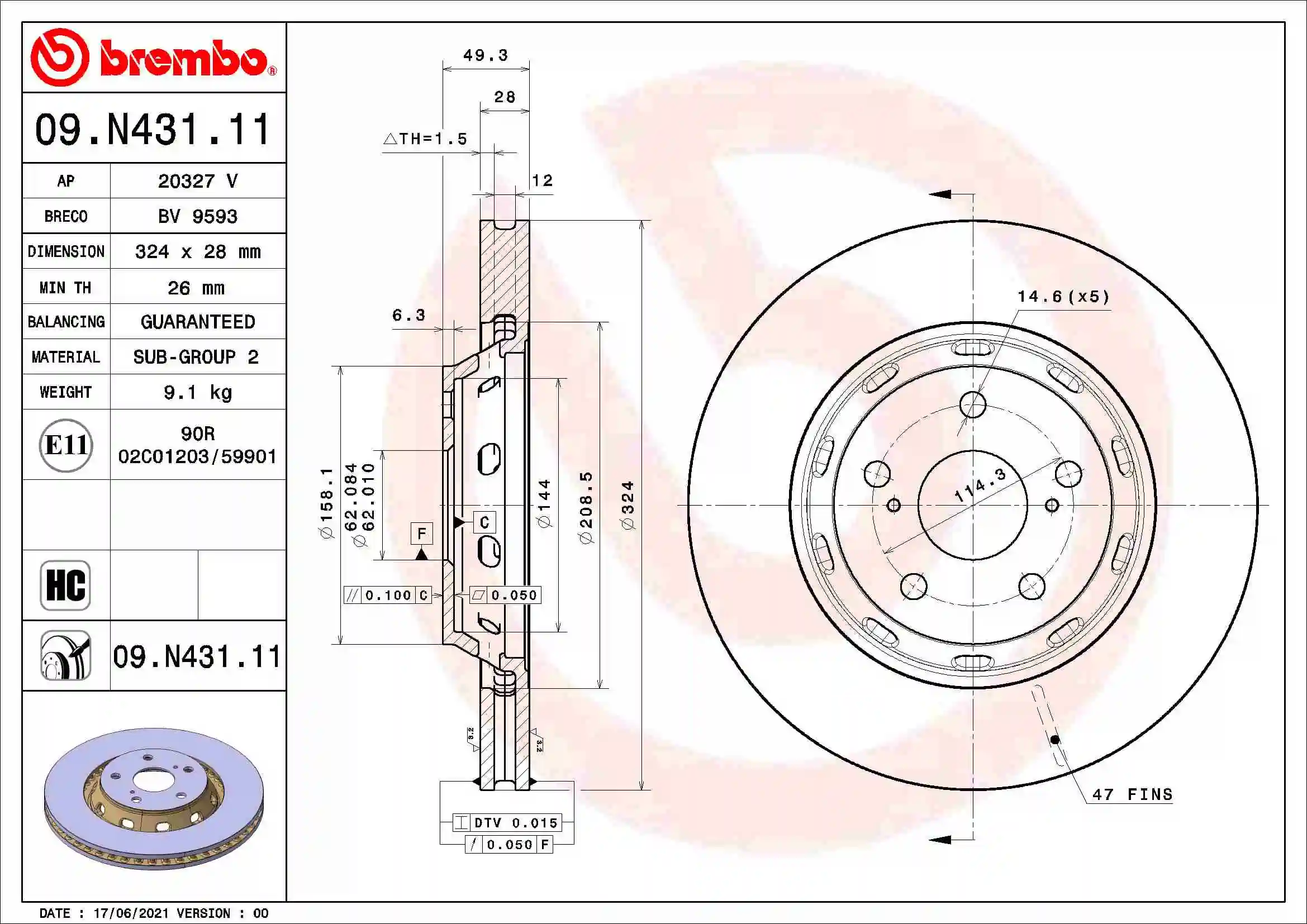09N43111 Brembo