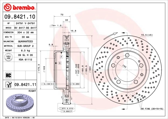 09842111 Brembo