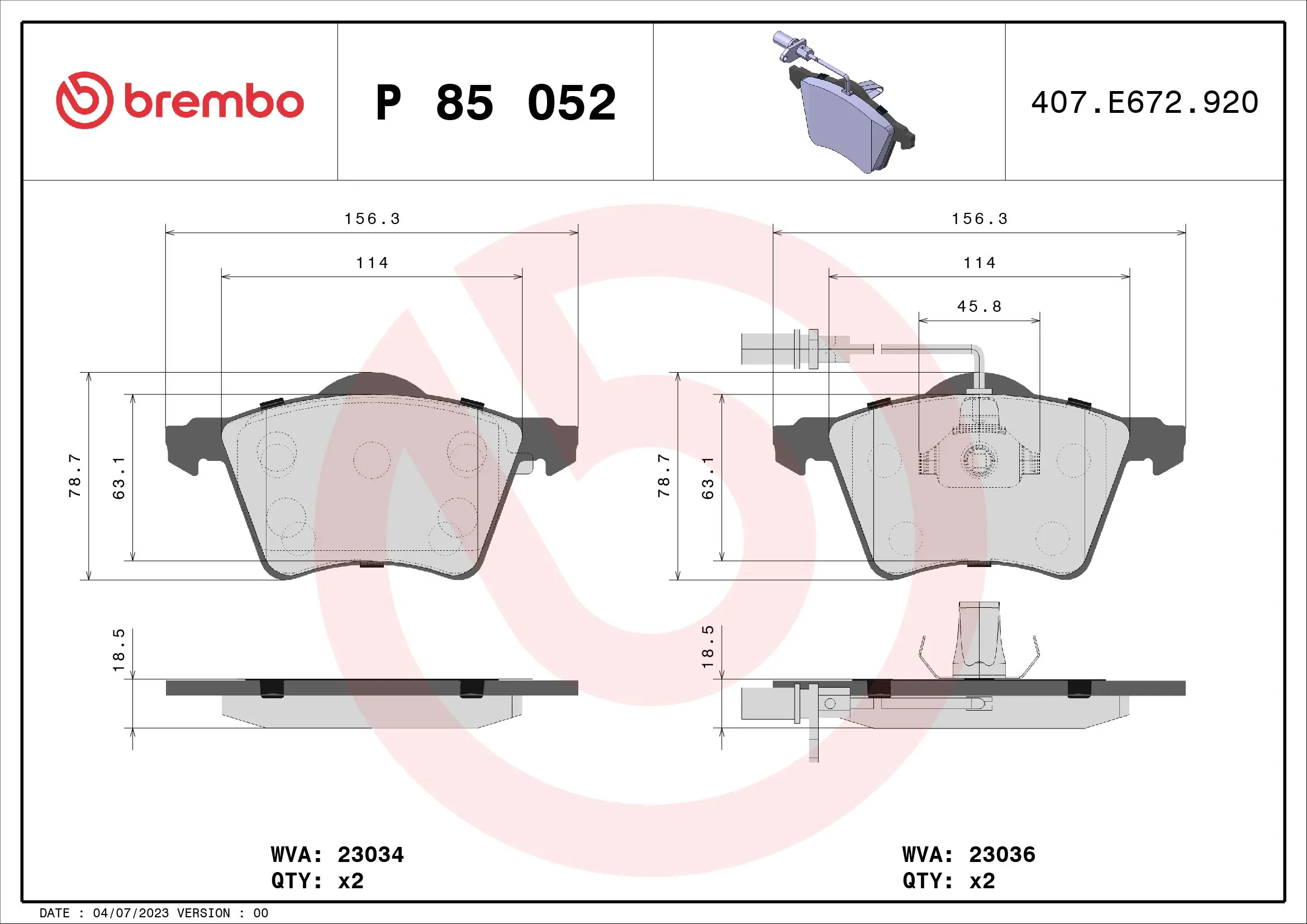 P85052 Brembo