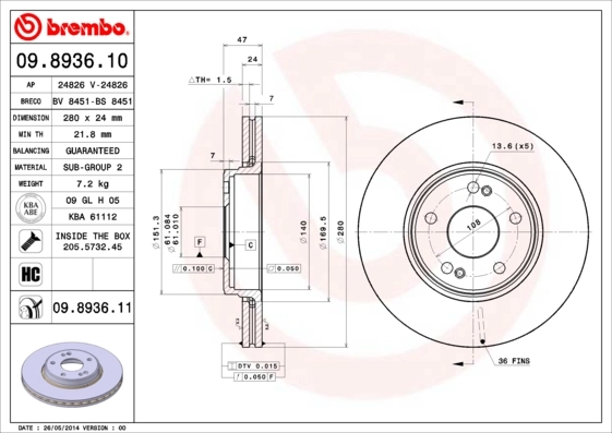 09893610 Brembo