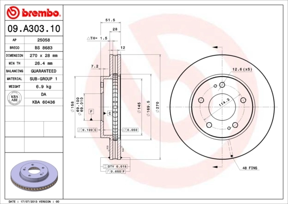 09A30310 Brembo