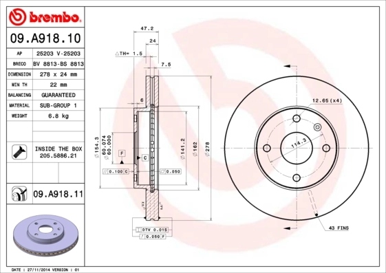 09A91811 Brembo