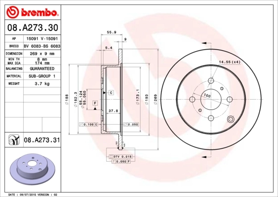 08A27331 Brembo