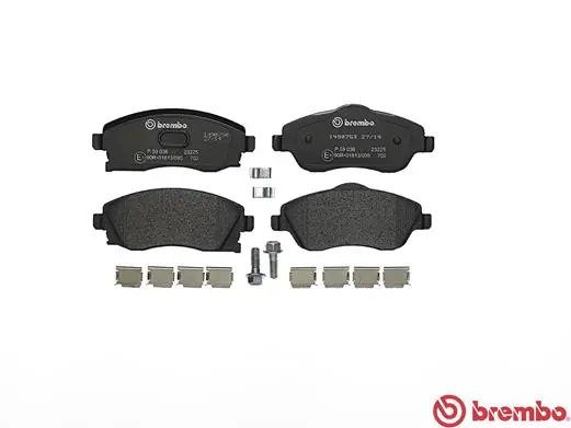 P59036 Brembo Sapatas do freio dianteiras de disco