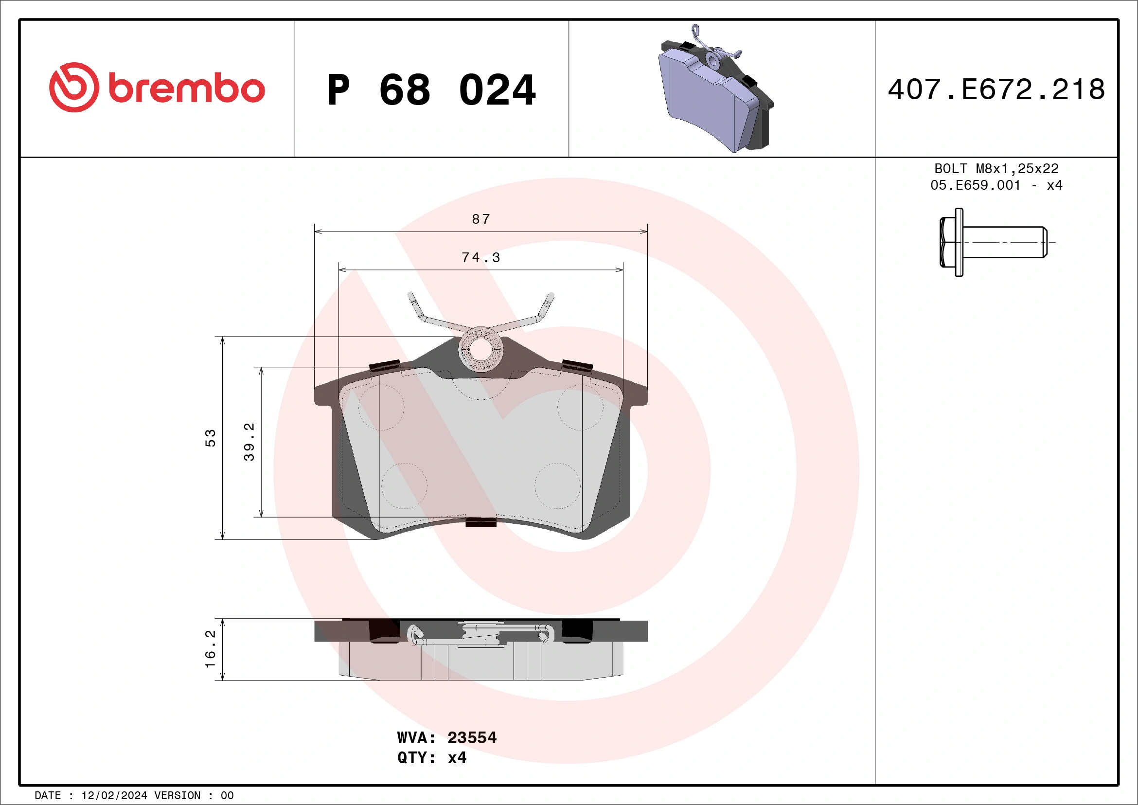 P68024X Brembo
