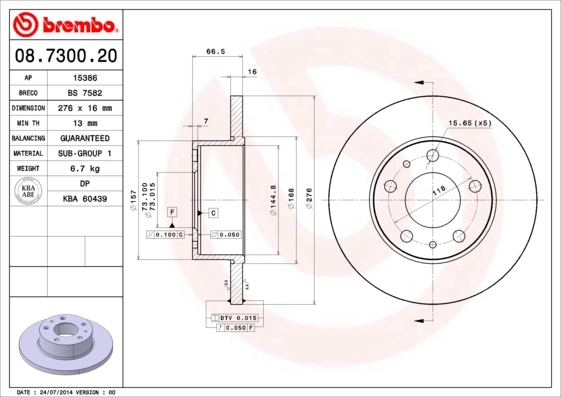 08730020 Brembo