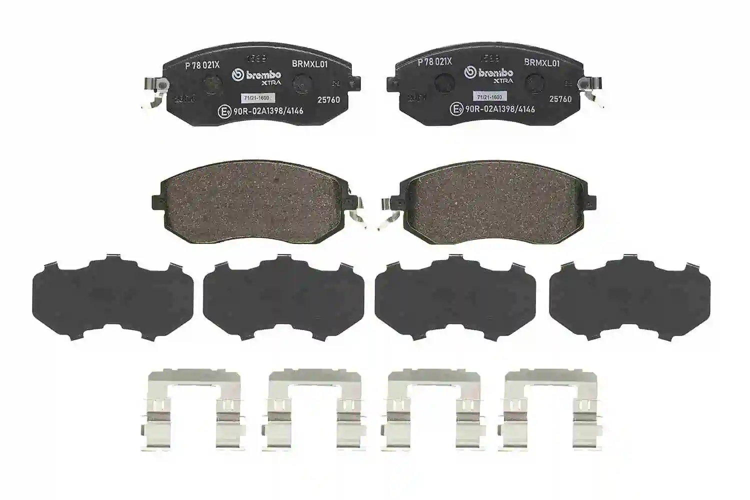 P78021X Brembo Sapatas do freio dianteiras de disco