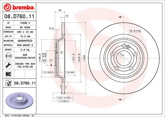 08D76011 Brembo