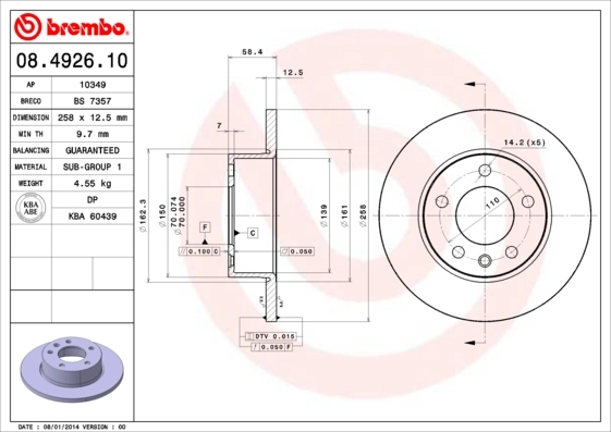 08492610 Brembo