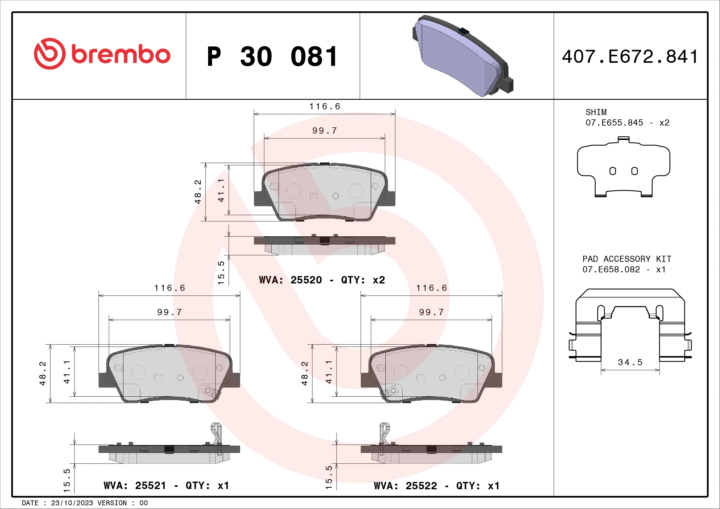 P30081 Brembo