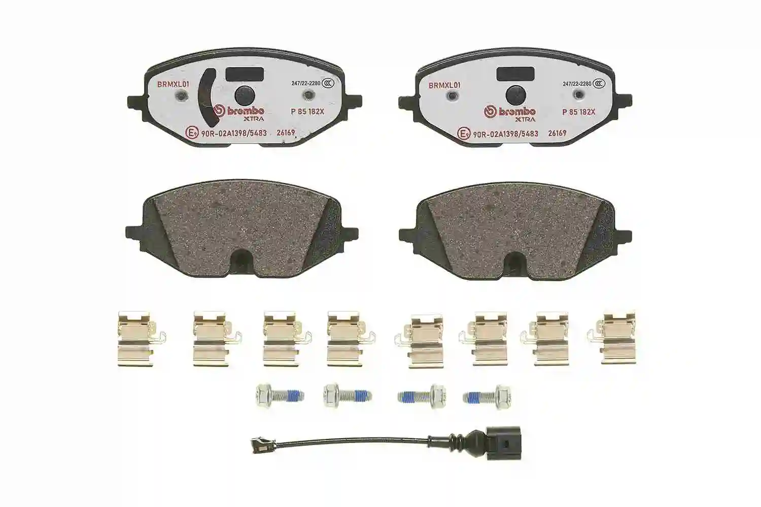P85182X Brembo Sapatas do freio dianteiras de disco