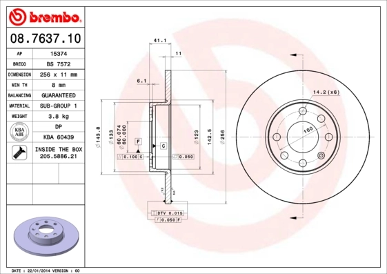 08763710 Brembo