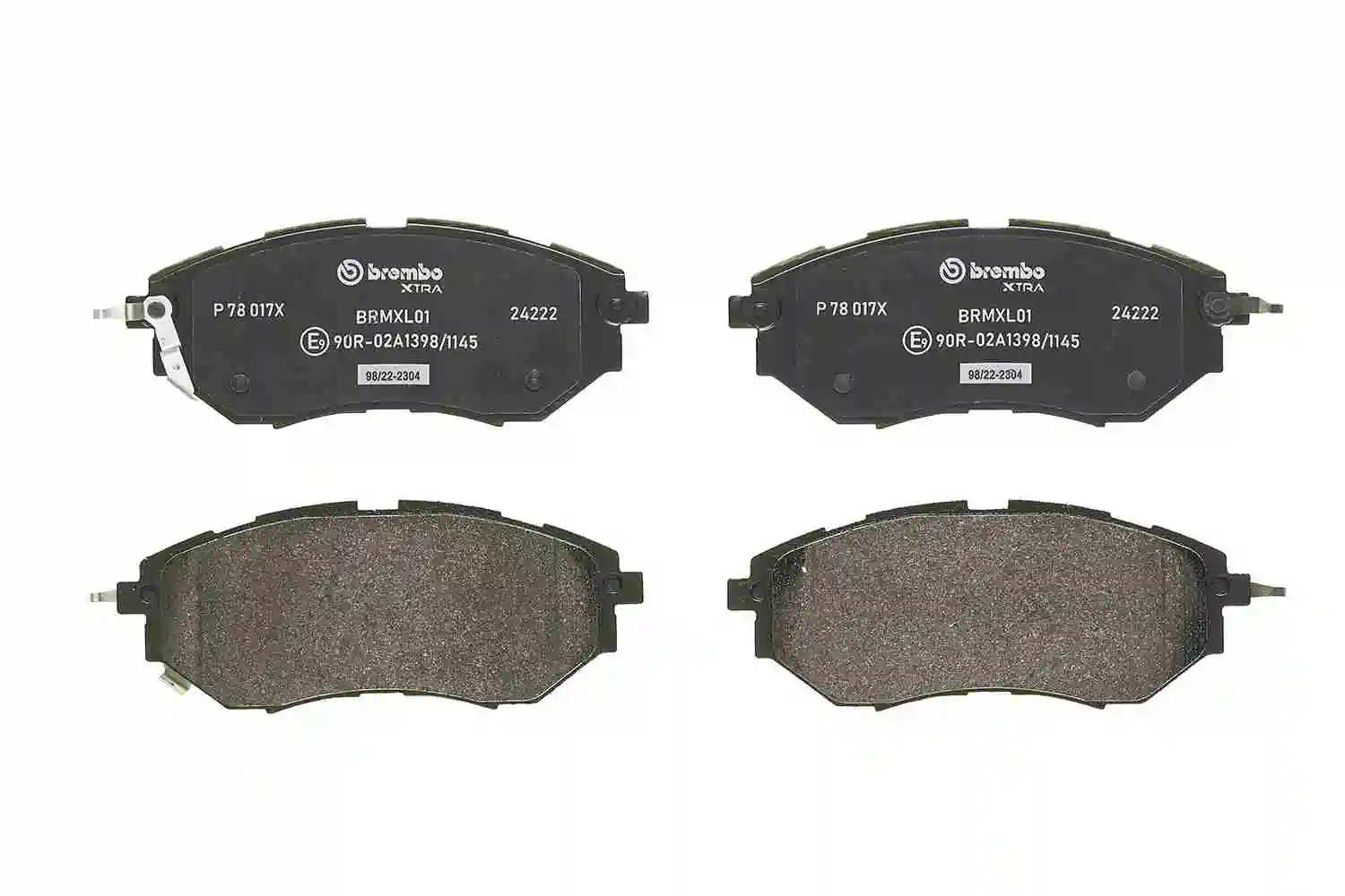 P78017X Brembo Sapatas do freio dianteiras de disco