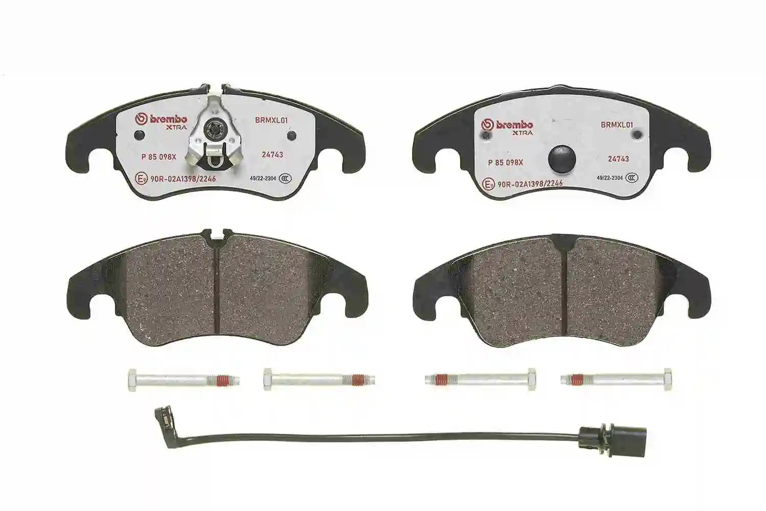 P85098X Brembo Sapatas do freio dianteiras de disco