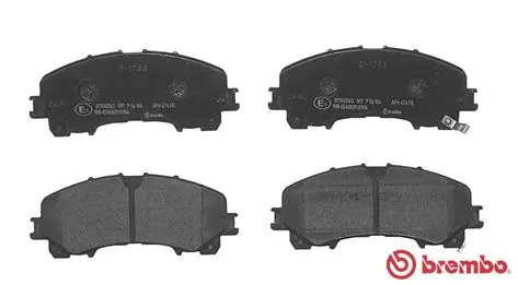 P56106 Brembo Sapatas do freio dianteiras de disco