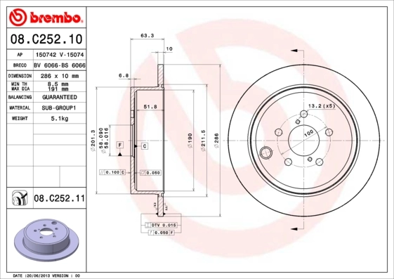 08C25211 Brembo