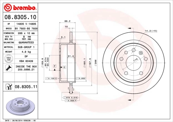 08830510 Brembo
