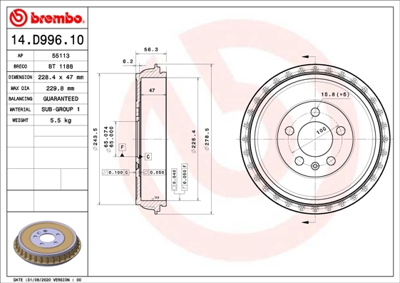 14D99610 Brembo