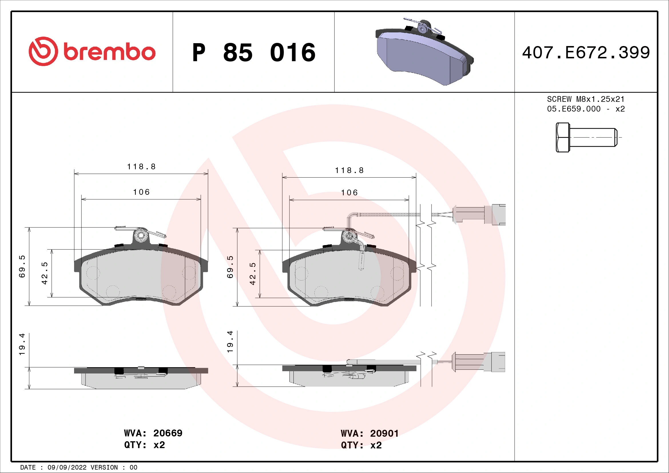 P85016 Brembo