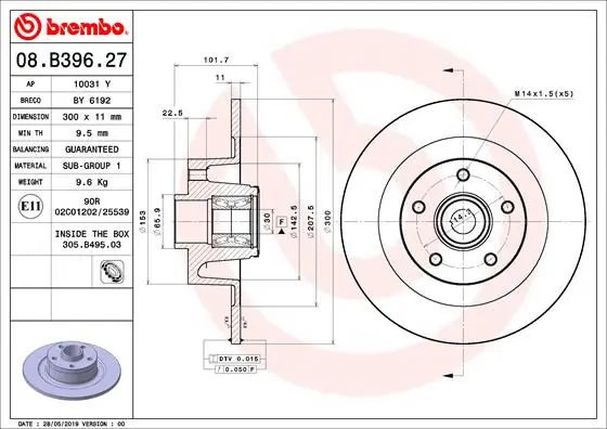 08B39627 Brembo