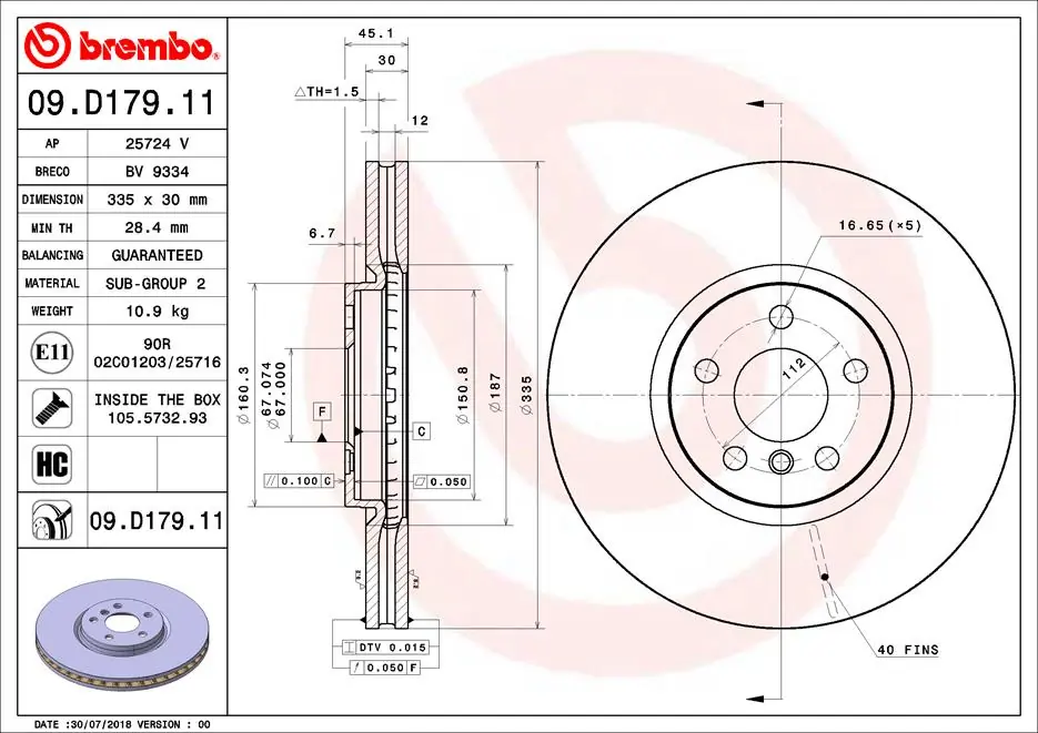 09D17911 Brembo