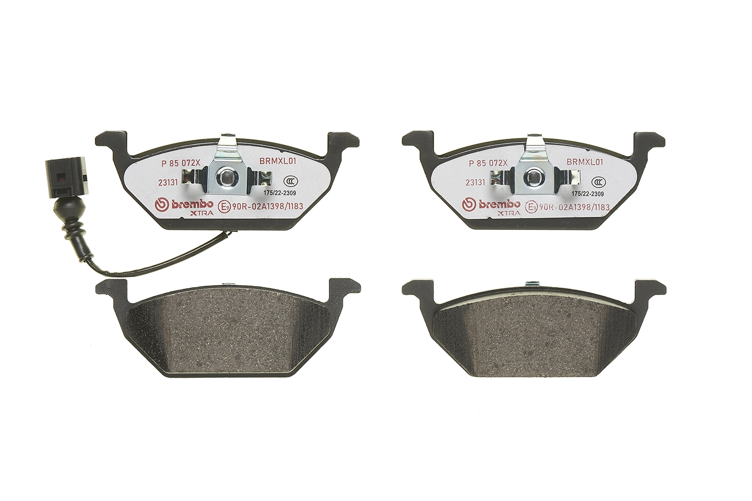 P85072X Brembo Sapatas do freio dianteiras de disco
