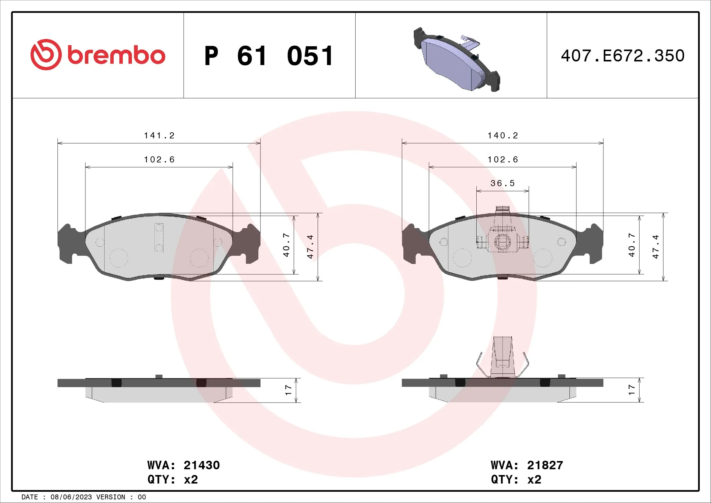 P61051 Brembo