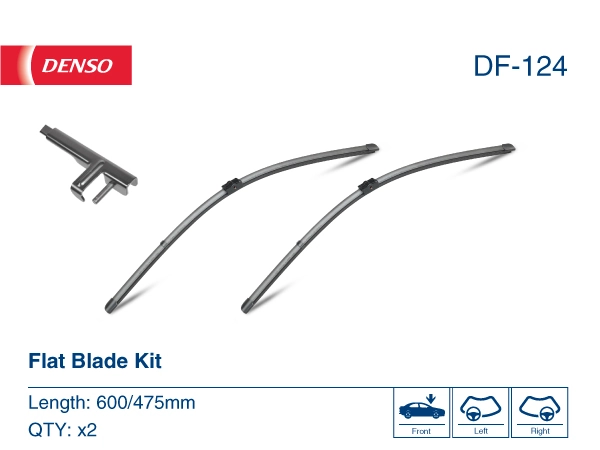 Limpa-pára-brisas do pára-brisas, kit de 2 un. Denso DF124 preço, a partir de 29,34 USD