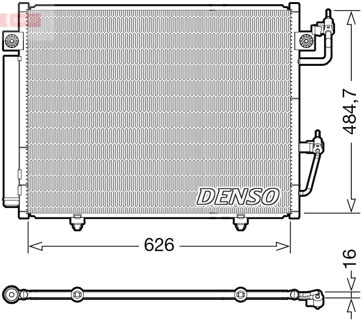Radiador de aparelho de ar condicionado Mitsubishi Pajero IV V90 ao melhor preço