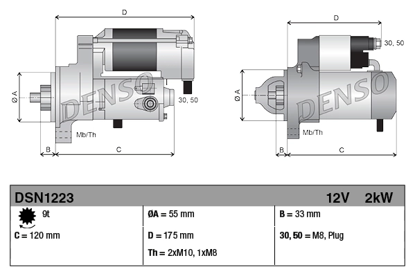 Motor de arranco Denso DSN1223 preço, a partir de 211,45 USD