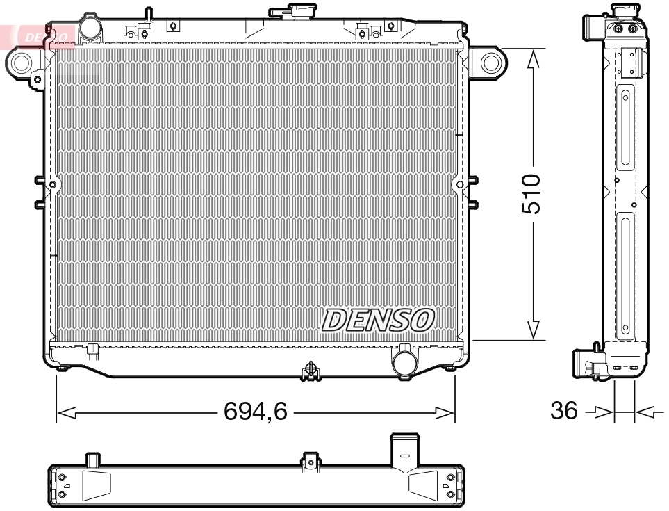 1640017341 Toyota Radiador de esfriamento de motor