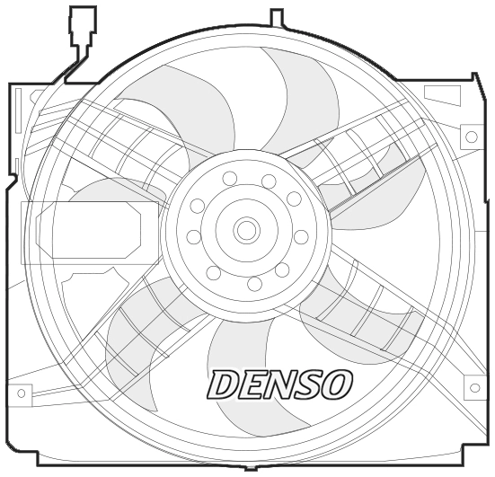 Difusor do radiador de esfriamento, montado com motor e roda de aletas AND 30959136