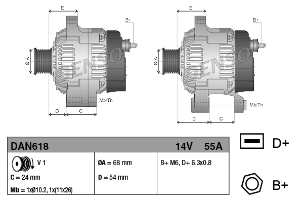  Gerador Fiat Panda I hatchback (141A) (1982 - 2003) I