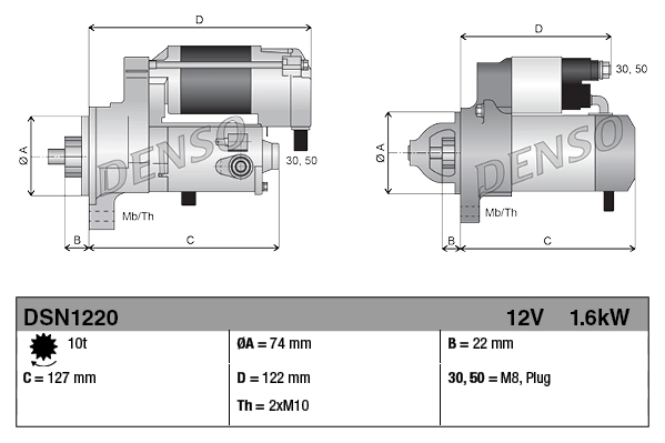 Motor de arranco Denso DSN1220 preço, a partir de 198,17 USD