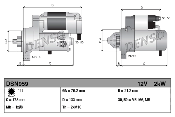 Compre DSN959 Denso Motor de arranco