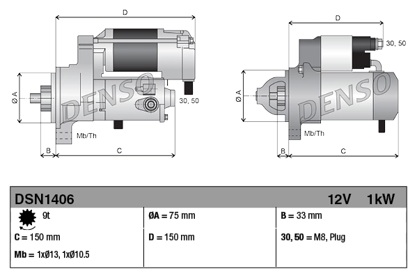 Motor de arranco DSN1406 Denso